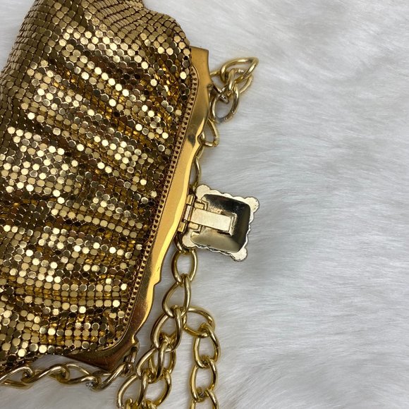 Vintage Whiting and Davis Art Deco Gold Mesh Purse - Picture 8 of 13